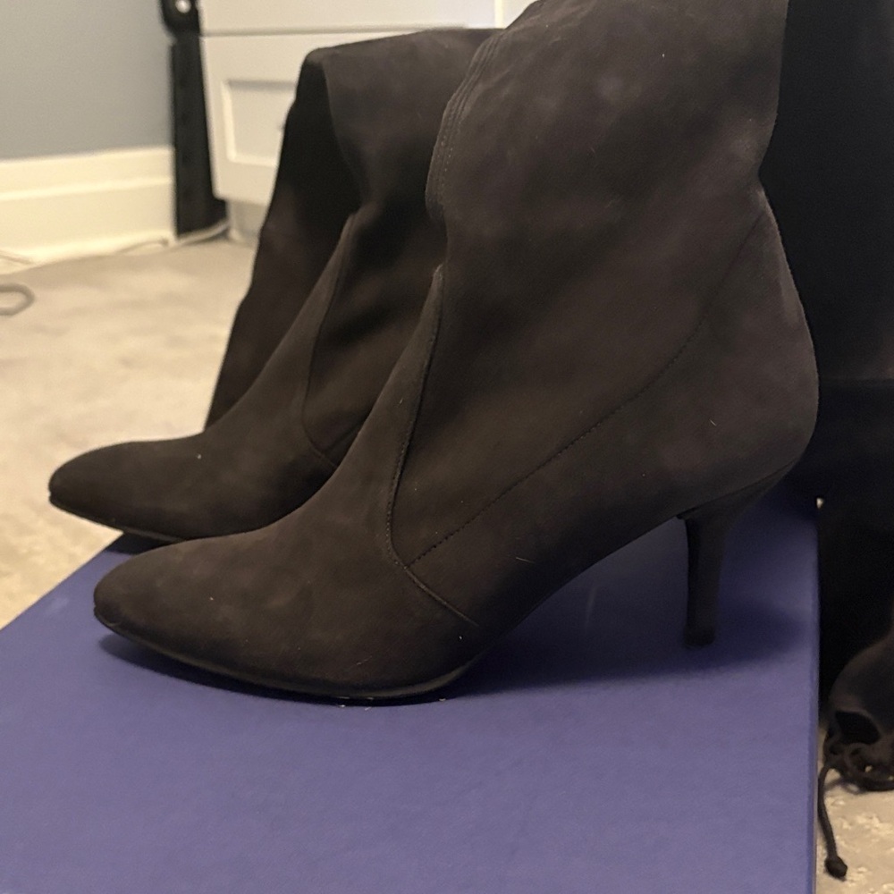 Stuart Weitzman Charcoal Grey Over-the-Knee Boots - Picture 4 of 6